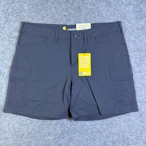Carhartt Shorts Womens Size 16 Gray Force Madden Cargo Lightweight Rugged Flex